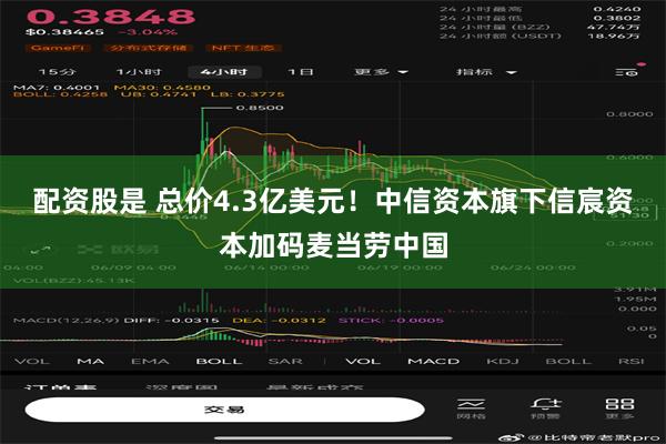 配资股是 总价4.3亿美元！中信资本旗下信宸资本加码麦当劳中国