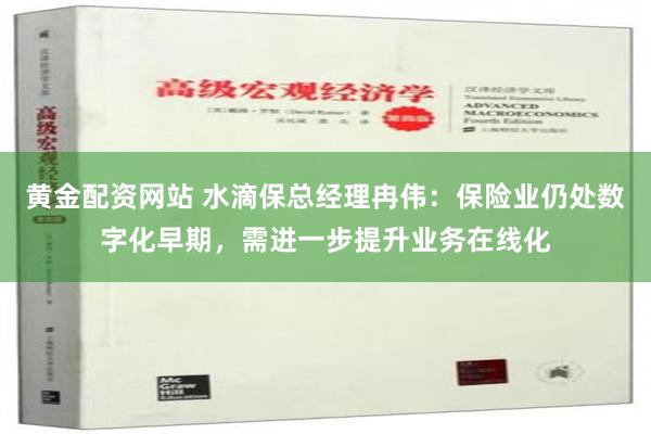 黄金配资网站 水滴保总经理冉伟：保险业仍处数字化早期，需进一步提升业务在线化